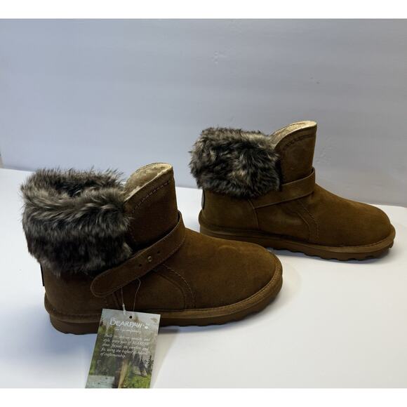 BearPaw Koko Hickory II Brown Women's Size 10 New With Box Wool Lamb Skin - Picture 5 of 15